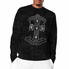 Guns N Roses - Monochrome Cross Bl Dip-Dye L/S