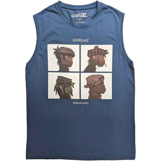 Gorillaz - Demon Days Uni Denim Tank Shirt 