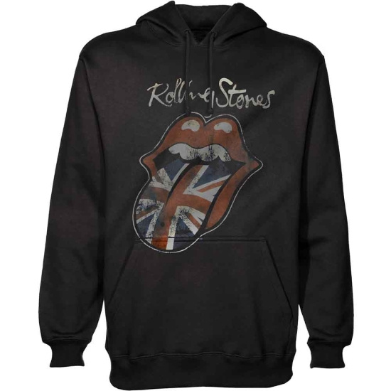 Rolling Stones - Union Jack Tongue Uni Bl Hoodie