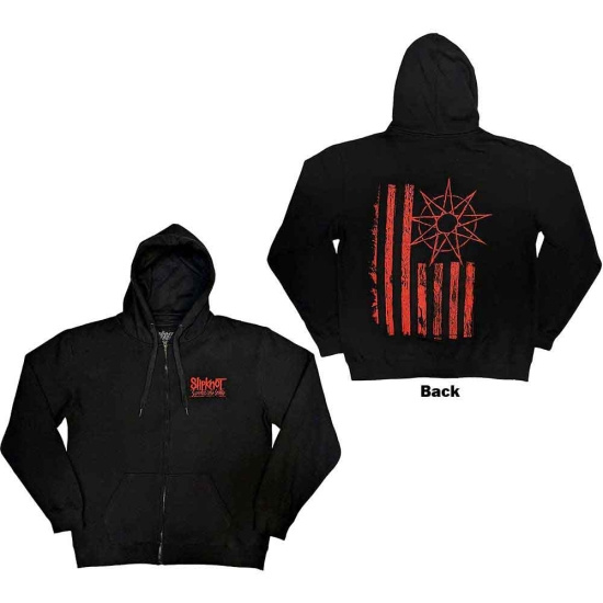 Slipknot - 9-Point Flag Uni Bl Zip Hoodie