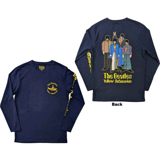 The Beatles - Yellow Sub Band Navy Longsleeve