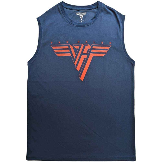 Van Halen - Classic Red Logo Denim Tank Top