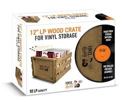 Vinyl Buddy  - Lp Wood Crate (Holds 50 Lps)
