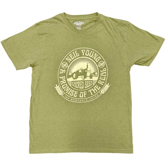 Neil Young - Tractor Seal Uni Green T-Shirt