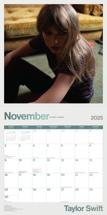 Taylor Swift - 2025 Square Calendar
