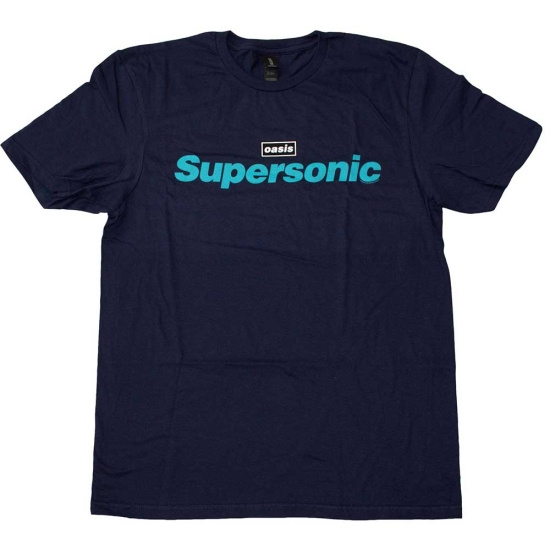 Oasis - Supersonic Title Colour Navy T-Shirt  (XL)