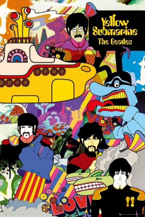 Beatles - Yellow Submarine Poster  91,5 X 61 Cm