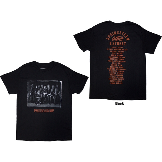 Bruce Springsteen - Tour 24 E-Street Photo Uni Bl T-Shirt