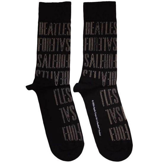 Beatles - For Sale Text Outlines Repeat Uni Bl Socks