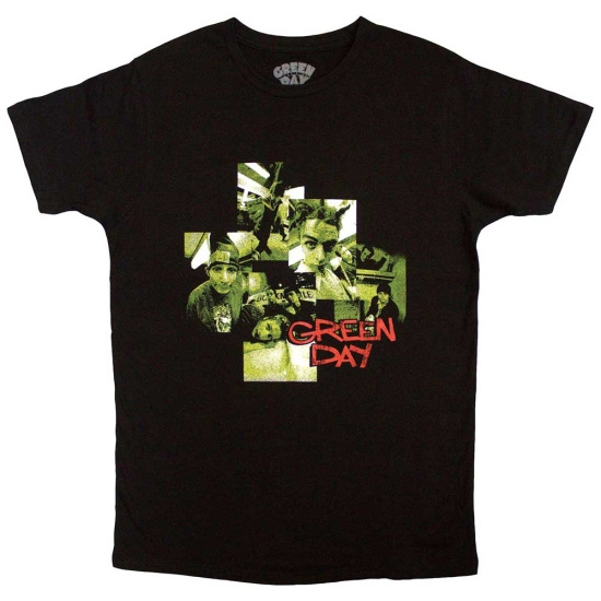 Green Day - Photo Montage Uni Bl T-Shirt