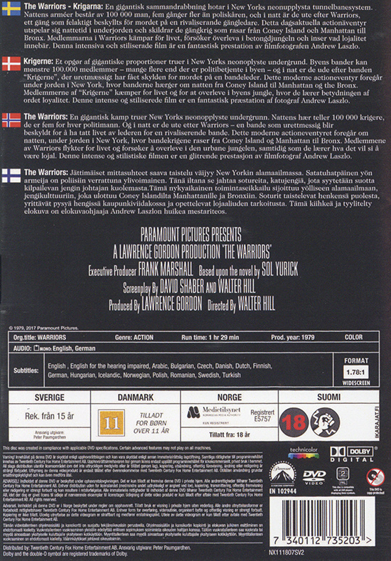 Movie - Warriors, The Dvd