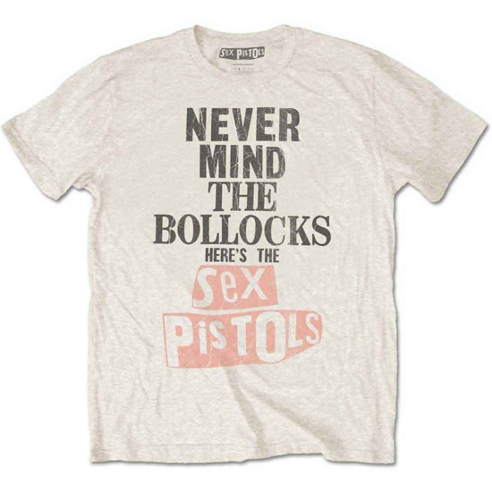 The Sex Pistols - Never Mind The Bollocks Distressed (Natural) Uni T-Shirt
