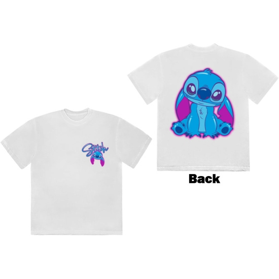 Disney - Lilo&Stitch Stitch Spray Paint Uni Wht T-Shirt