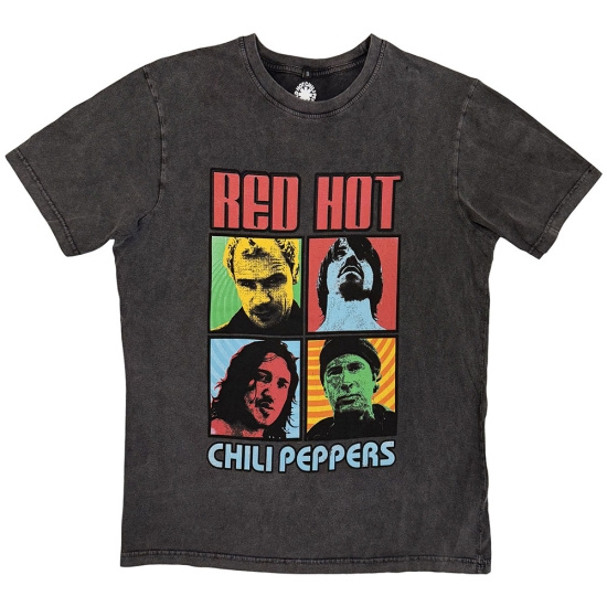 Red Hot Chili Peppers - Portrait Photos Stone Wash Uni Char T-Shirt