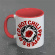 Red Hot Chili Peppers - Logo Stamp Red Coloured Inner Pod Mug Red Hot Chili Peppers - Logo Stamp Red Coloured Inner Pod Mug