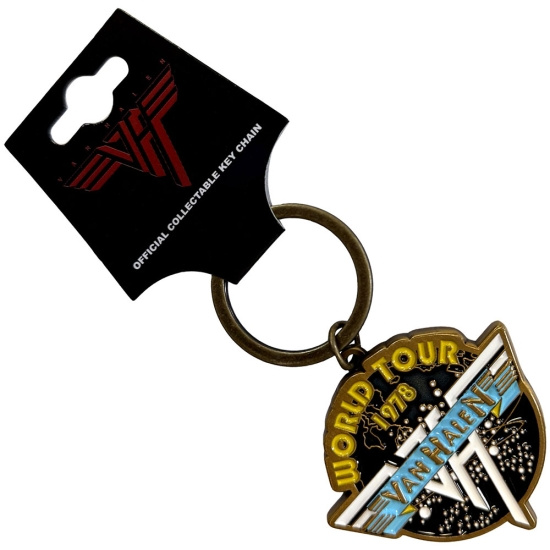 Van Halen - World Tour 78 Retro Logo Banner Keychain