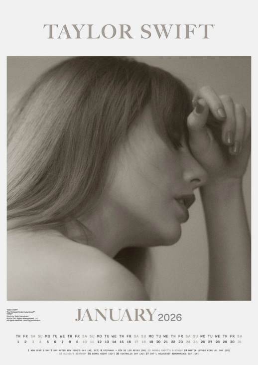 Taylor Swift  - 2026 A3 Calendar