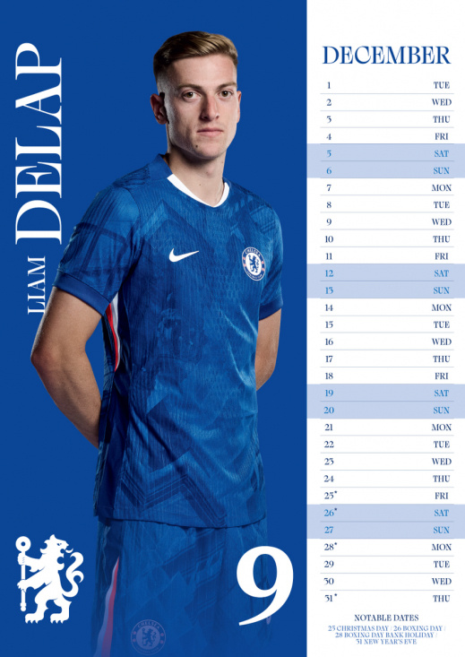 Chelsea Fc  - 2026 A3 Deluxe Calendar