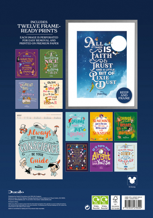 Disney Classics (Quotes) - 2026 A3 Deluxe Calendar