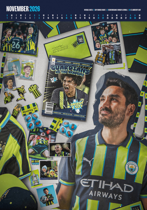 Manchester City Fc  - 2026 A3 Deluxe Calendar