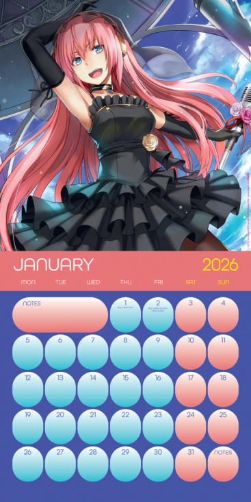 Hatsune Miku  - 2026 Square Calendar