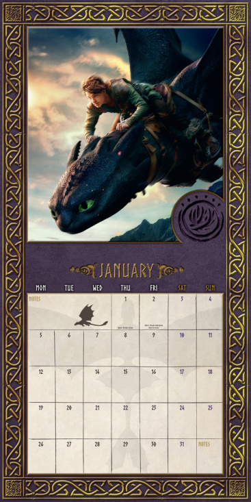 How To Train Your Dragon (Movie) - 2026 Square Calendar