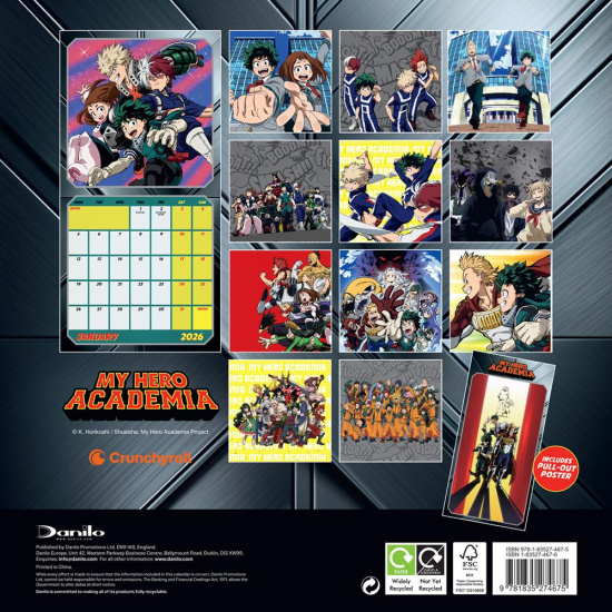 My Hero Academia  - 2026 Square Calendar