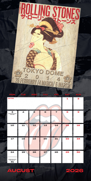 Rolling Stones  - 2026 Square Calendar