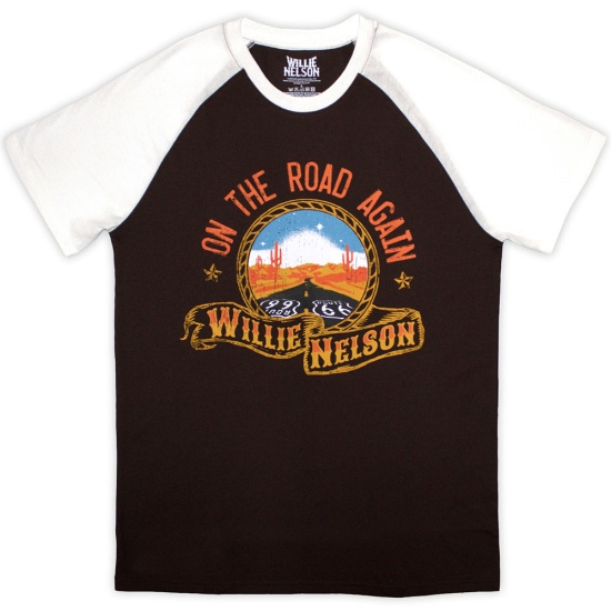 Willie Nelson - Route 66 Uni Brown/Wht Raglan