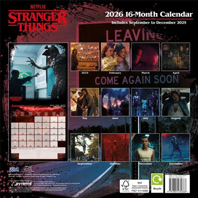 Stranger Things - 2026 30X30 Calendar