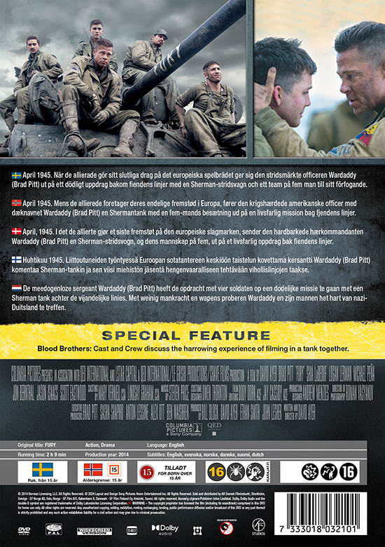 Movie - Fury (Dvd) Bnl+Nc