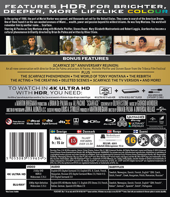Movie - Scarface (Uhd+Bd) Uhd S-T
