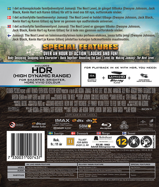 Movie - Jumanji: The Next Level (Uhd+Bd) Uhd S-T