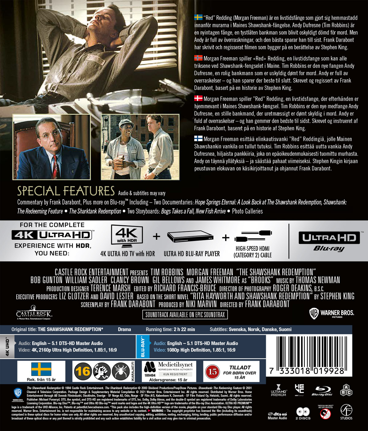 Movie - Shawshank Redemption, The (4K+Bd)