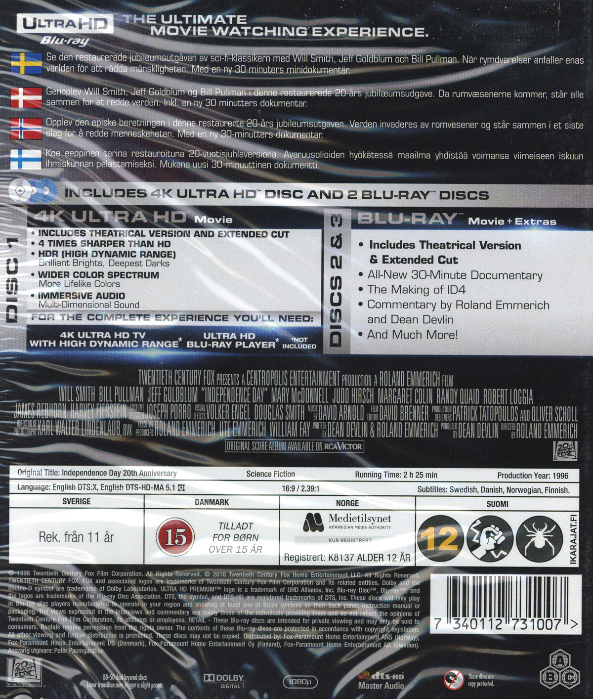 Movie - Independence Day 20Th Anniv. Uhd