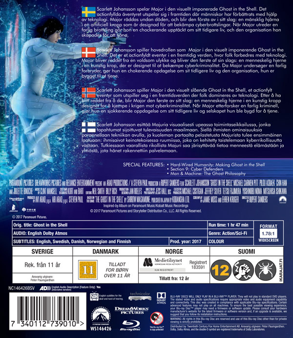 Movie - Ghost In The Shell Bd
