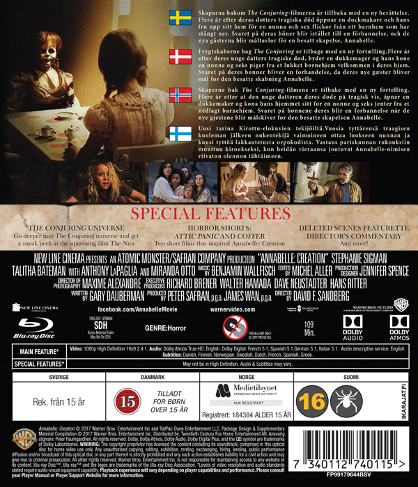 Movie - Annabelle 2:Creation Bd