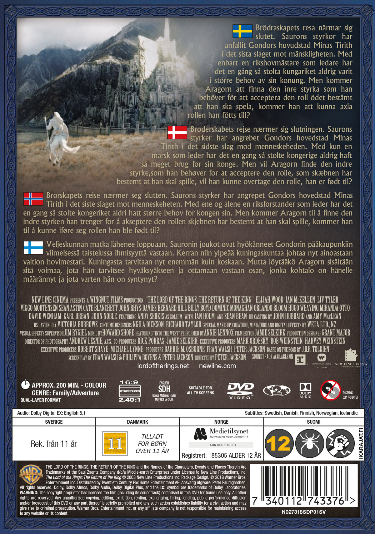 Movie - Lord Of The Rings 3 - Theatrical Cut Dvd