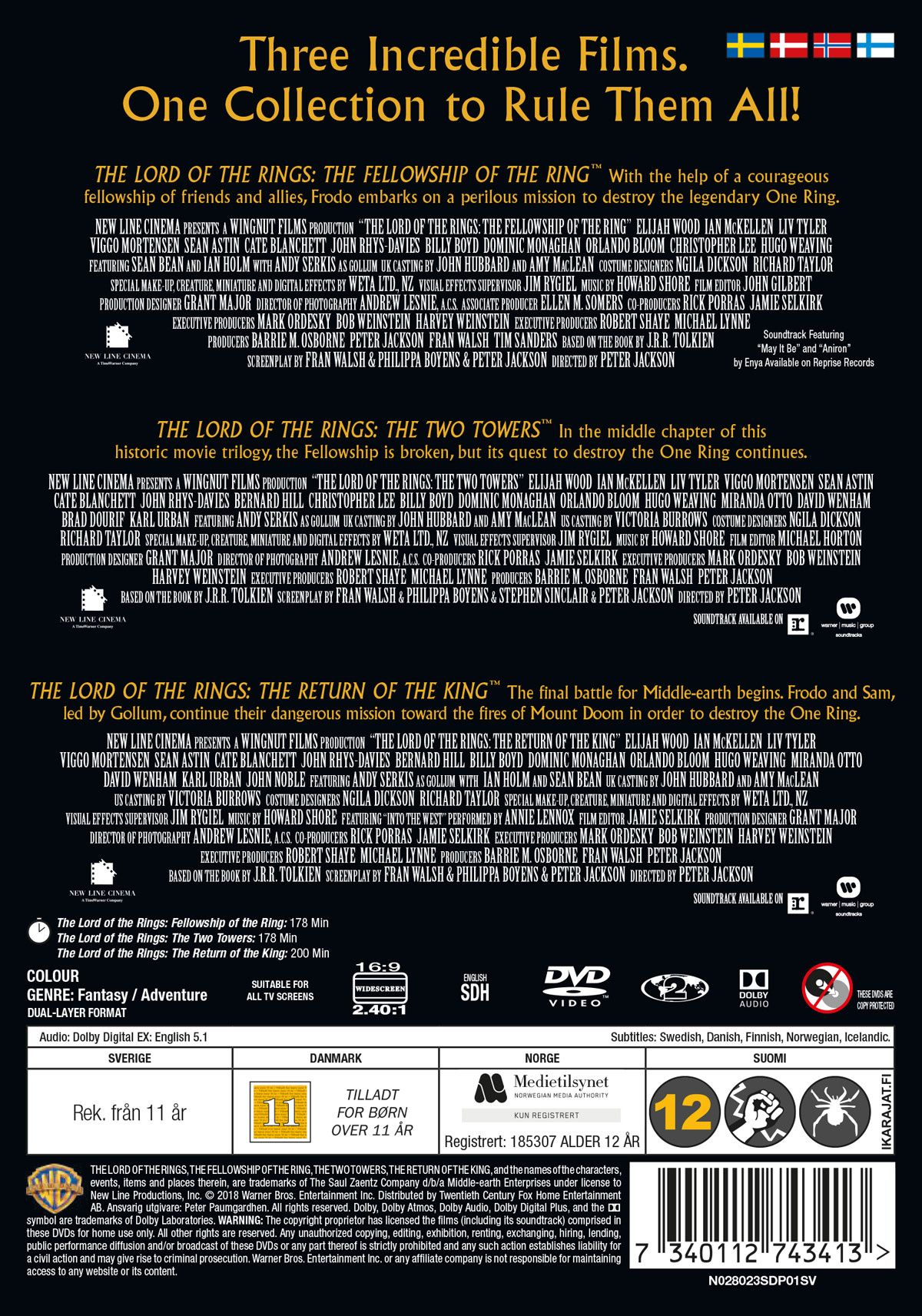 Movie - Lord Of The Rings 1-3 Theatrical Cut Dvd