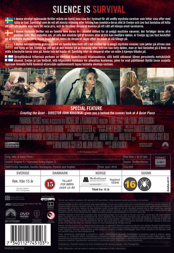 Movie - A Quiet Place Dvd