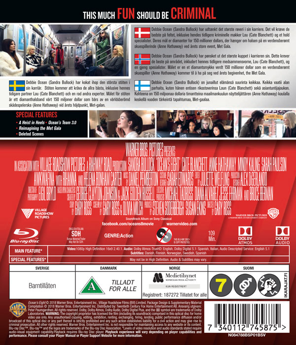 Movie - Ocean's 8 Bd