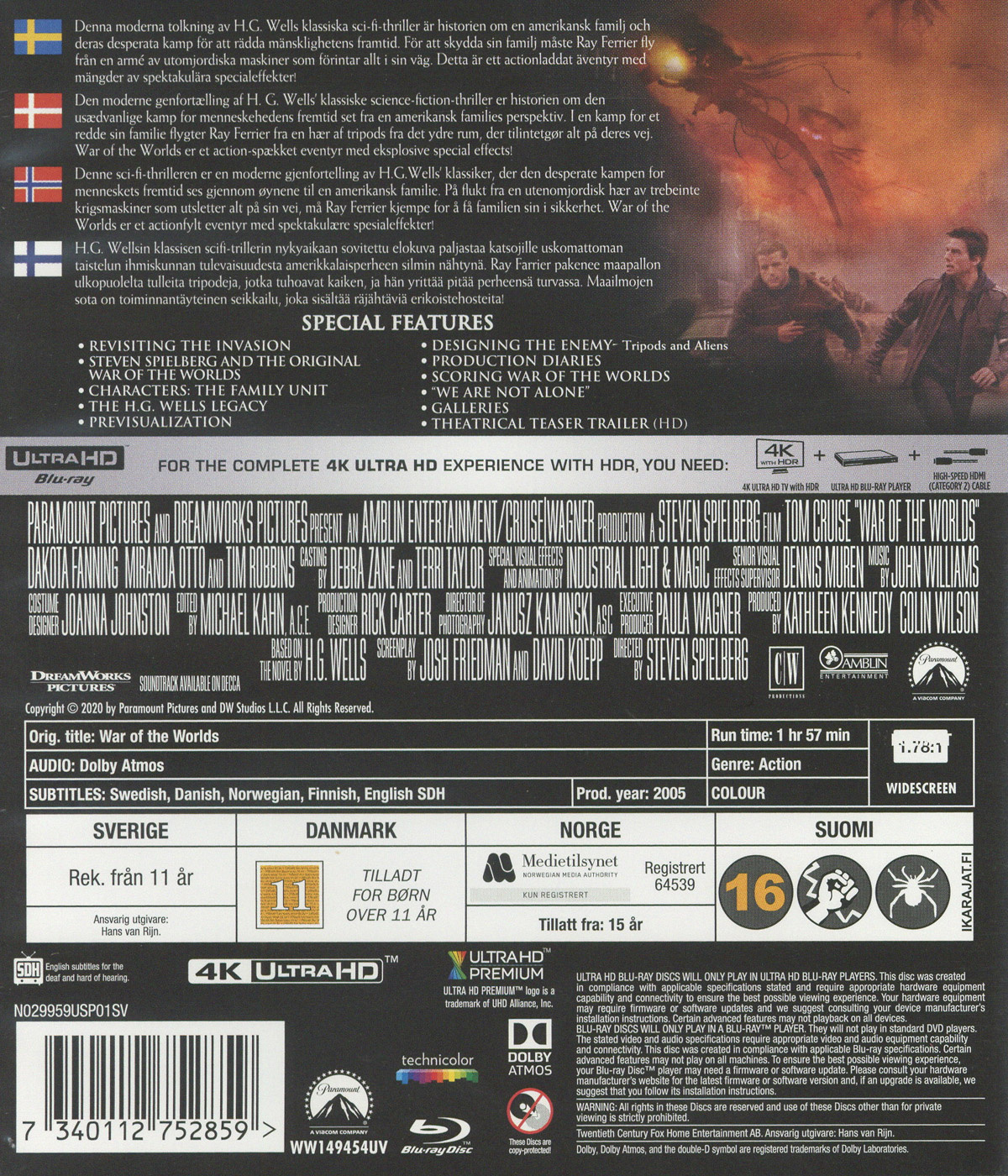 Movie - War Of The Worlds Uhd