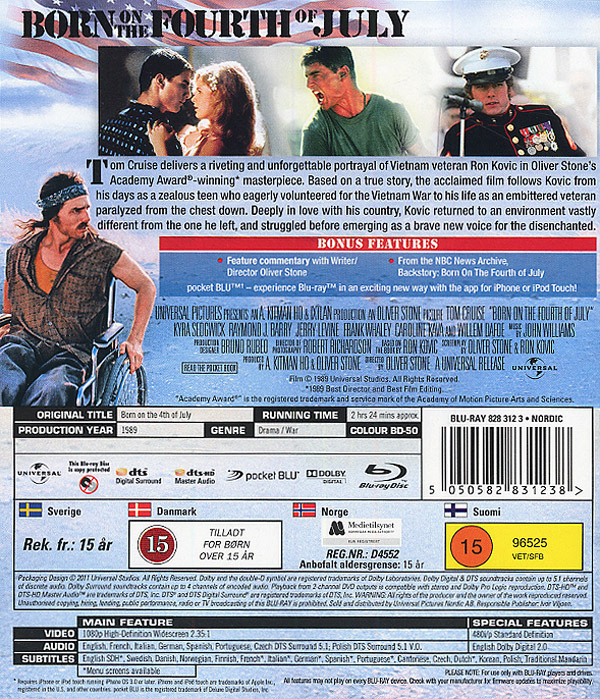 Movie - Born On The 4Th Of July Bd S-T