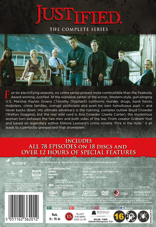 Movie - Justified - Complete Series Dvd S-T