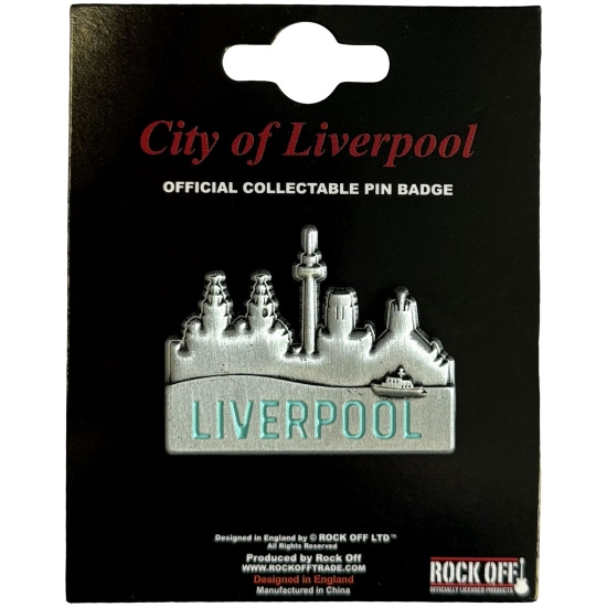 Rock Off - City Of Liverpool Skyline Pin Badge