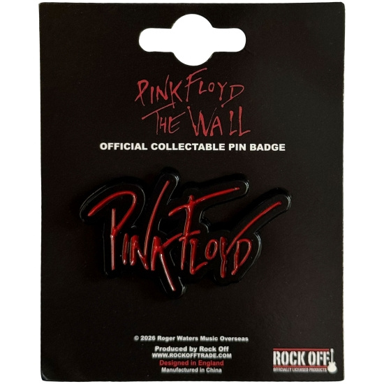 Pink Floyd - The Wall Text Logo Pin Badge