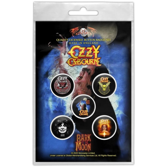 Ozzy Osbourne - Bark At The Moon Button Badge Pack