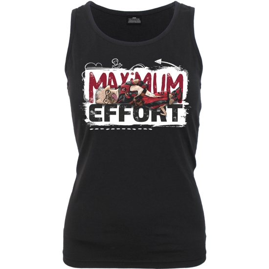 Deadpool - Maximum Effort - Ladies Razor Back Vest T-Shirt