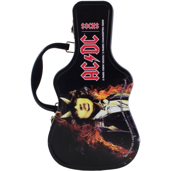 Ac/Dc - Logos Guitar Tin Uni 3-Pack Socks