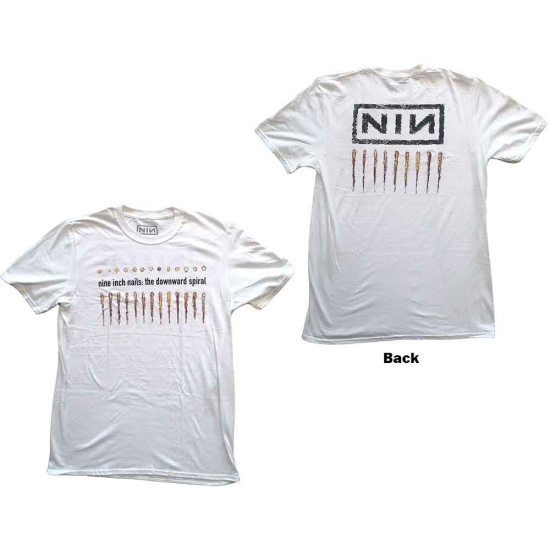 Nine Inch Nails - Downward Spiral Uni Wht T-Shirt
